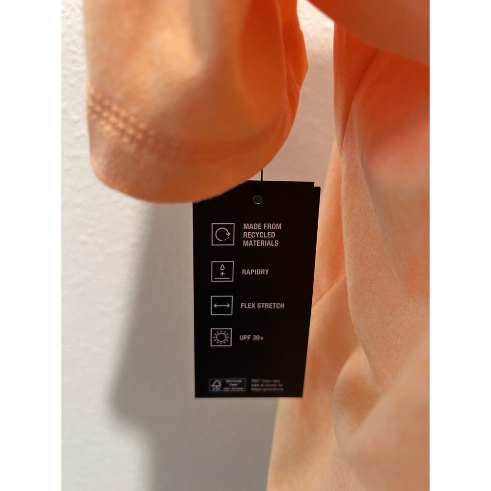 ID Ideology Women's Plus Size Curved-Hem V-Neck To Melon Sorbet Choose Your Size - Picture 5 of 6